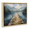 Stupell Industries Wooden Dock Over Lake Floating Frame, design by LSR Creative Studio